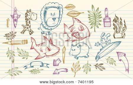 Doodle Mega schizzo Vector Collection