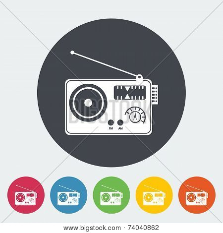 Radio single icon.