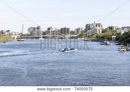 CityCat crossing to South Brisbane Parklands