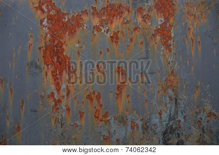 Grunge Vintage Metal Rusty Texture - Stained Background