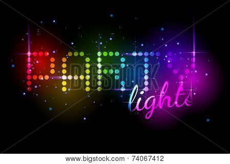 Colorful party lights with sparkle