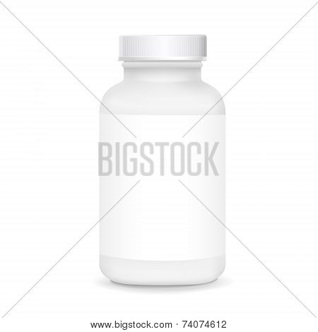 White Plastic Medical Container