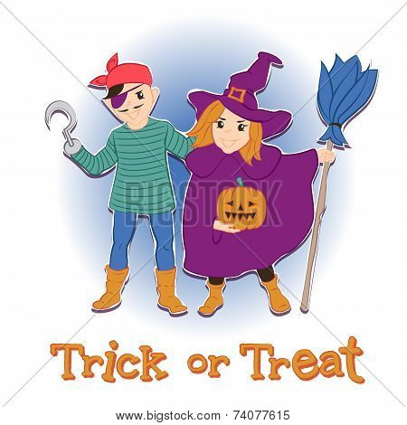 trick or treat. card for 31th October