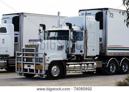 Parking Area For The Huge Australian Trucks