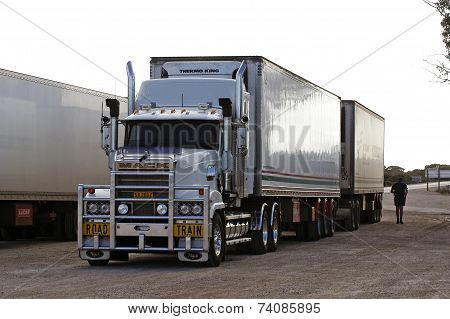 Parking Area For The Huge Australian Trucks