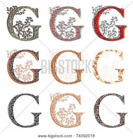 Various Combination Fishnet Letter G.