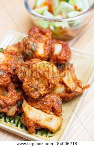Fried Fish Cake With Squid (tod Mun).