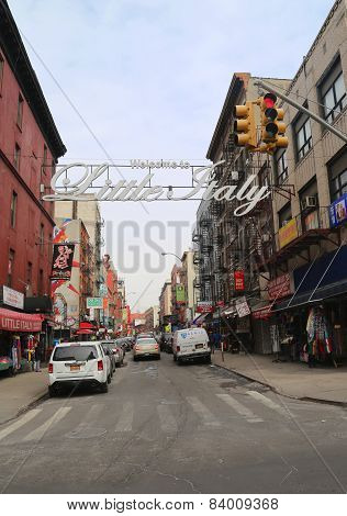 Welcome to Little Italy sign in Lower Manhattan