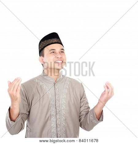 Young Muslim Man Praying