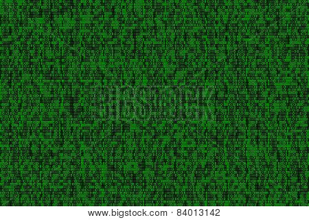 Binary Numbers - High Density, Green On Black