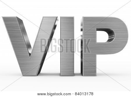 Vip Metal - 3D Letters Isolated On White
