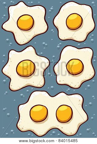 Fried Eggs Cartoon
