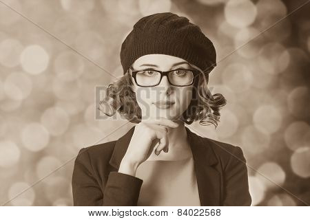 Beautiful Girl In Glasses