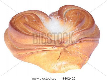 심장 모양으로 트위스트 롤빵