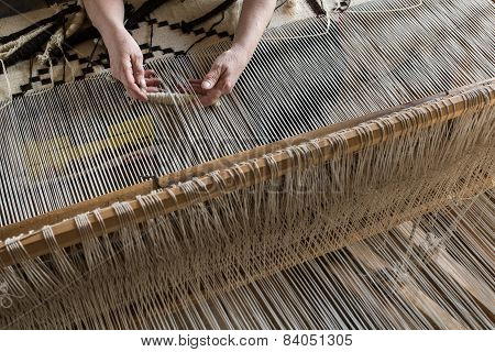 Hungarian homespun weaving.