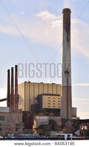 Power Plant Against Blue Sky