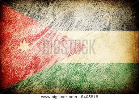Granica przetarł flaga serii tła. Jordania.