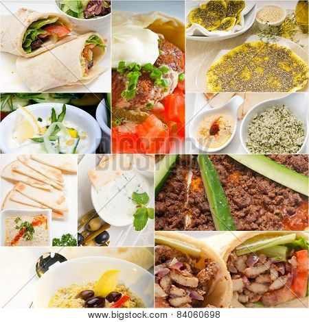 Arab Middle Eastern Food Collage