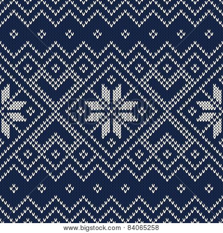 Knitted Sweater Design. Seamless Knitted Pattern