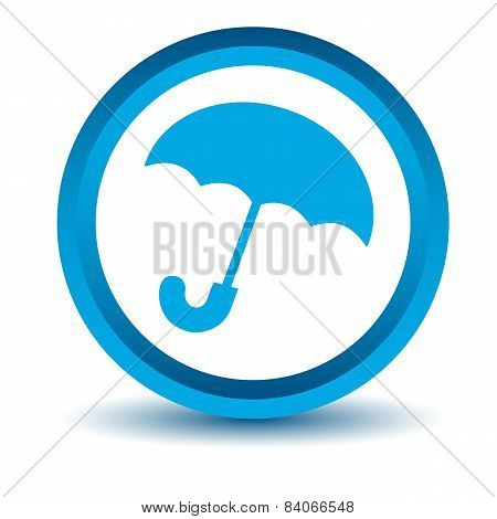 Blue umbrella icon