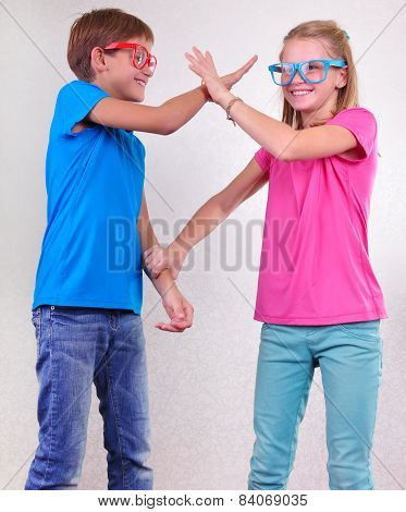 Playful Brother And Sisiter Having Fun