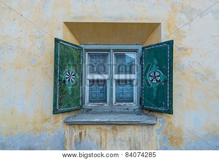 Typical Window Engadine Switzerland