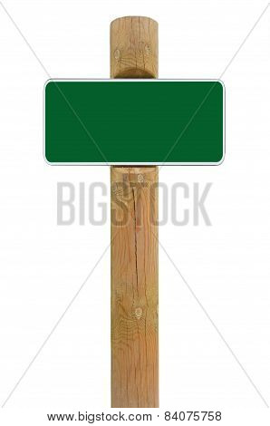 Green Metal Sign Board Signage Copy Space Background, White Frame Roadsign, Old Aged Weathered
