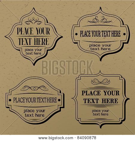Set Of Vintage Signs And Labels.