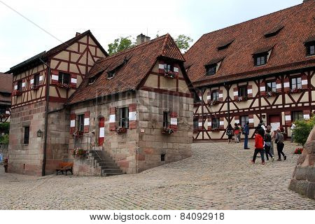 Nurnberg, Germany - July 13 2014.view From Houses In Kaiserburg Imperial Castle In Nuremberg, German