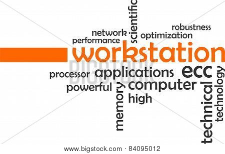 word cloud - workstation