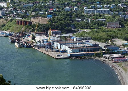 View Of Port Petropavlovsk-kamchatsky. Kamchatka, Russia