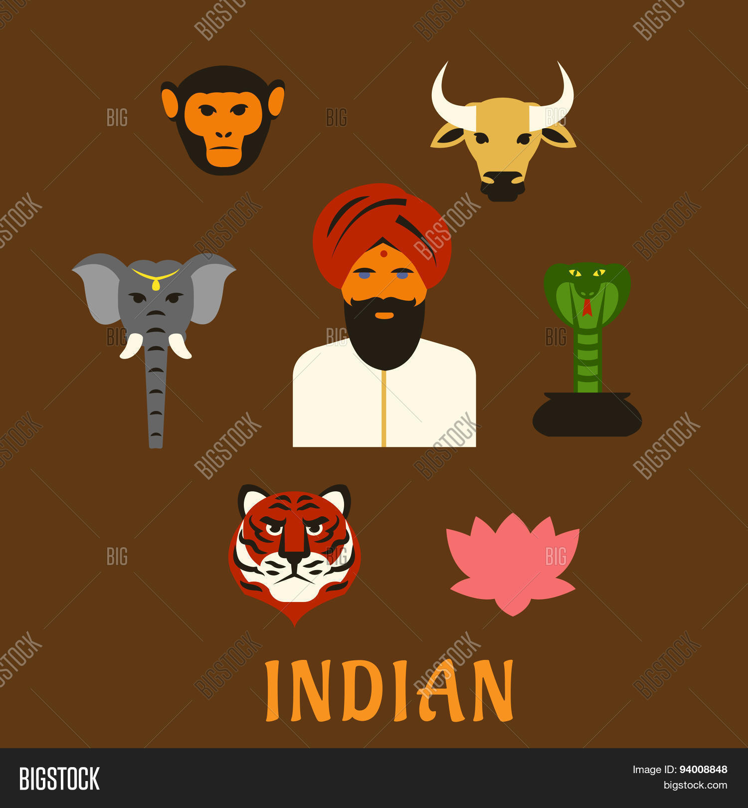 Indian Animals Vector & Photo (Free Trial) | Bigstock