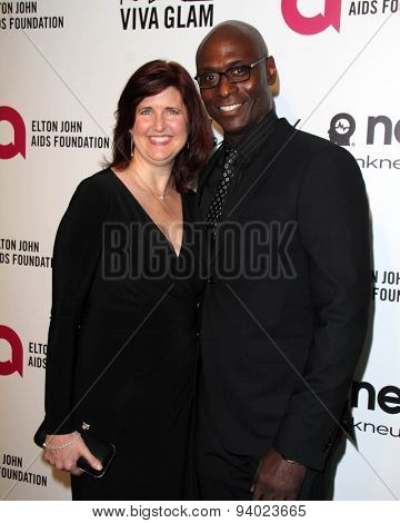 LOS ANGELES - MAR 3:  Lance Reddick at the Elton John AIDS Foundation's Oscar Viewing Party at the West Hollywood Park on March 3, 2014 in West Hollywood, CA
