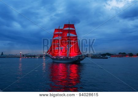 Scarlet Sails Celebration In St Petersburg.