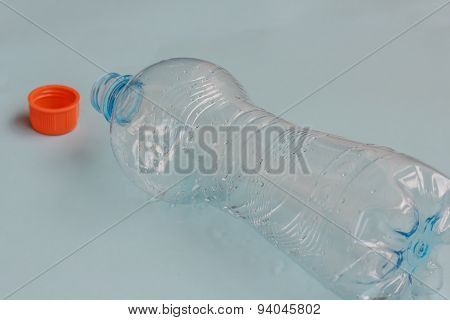 A Bottle Of Fresh Water Emptied