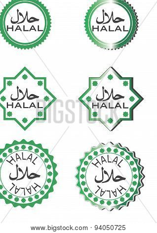 Halal food Button - collection