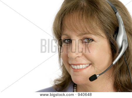 Customer Service Rep Closeup