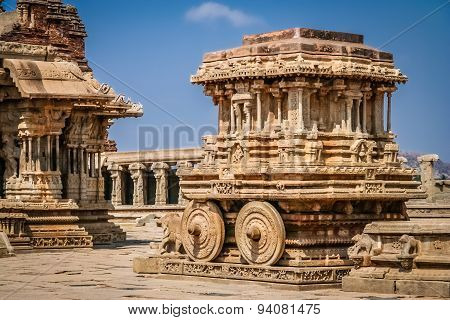 Chariot - Vittalla temple in Hampi, India