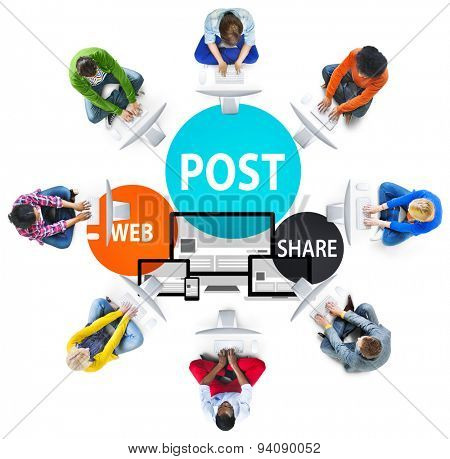 Post Web Share Announce Reminder List Remember Concept