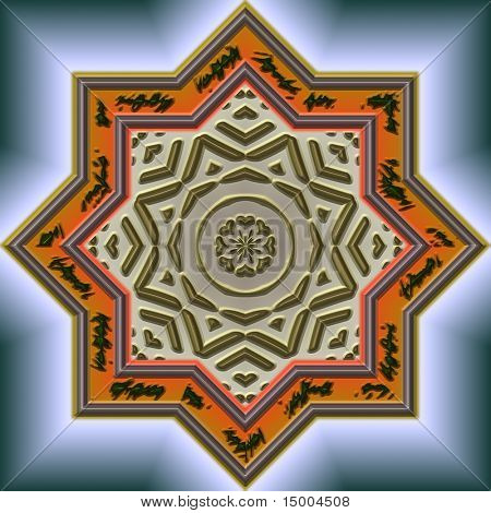 Mandala östlichen Entwurf abstrakter geometrischer Muster Clipart entwerfen