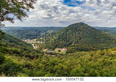 view of the surroundings from Gottweig Abbey hill Austria