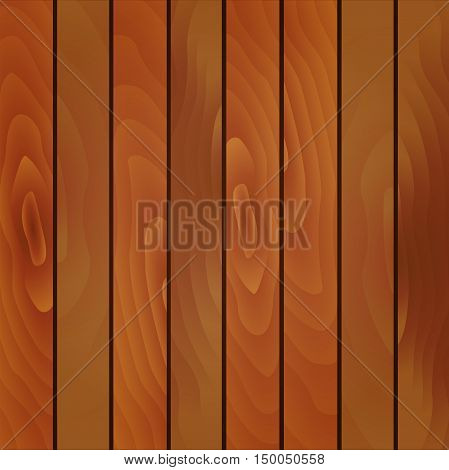 Realistic background of wooden boards. Vector illustration