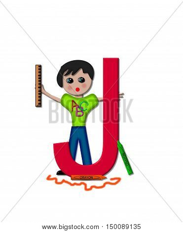 The letter J in the alphabet set 