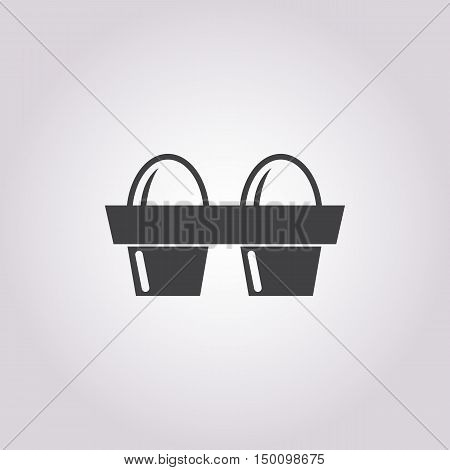 eggs icon on white background for web