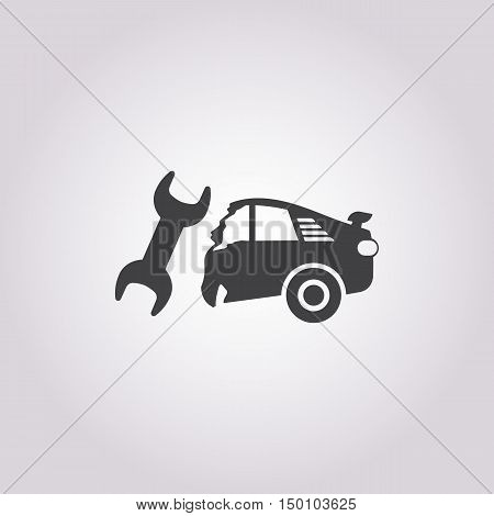 car repair icon on white background for web