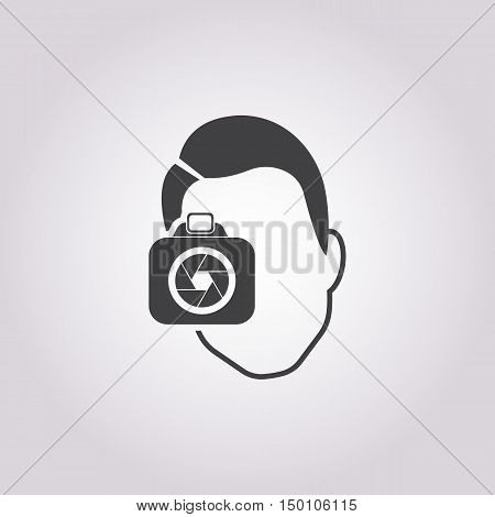 photographer icon on white background for web