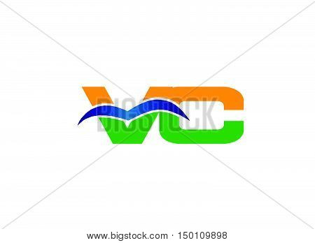 Letter V and C logo vector design vector template
