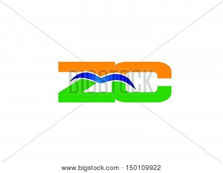 zc logo. zc logo design vector template
