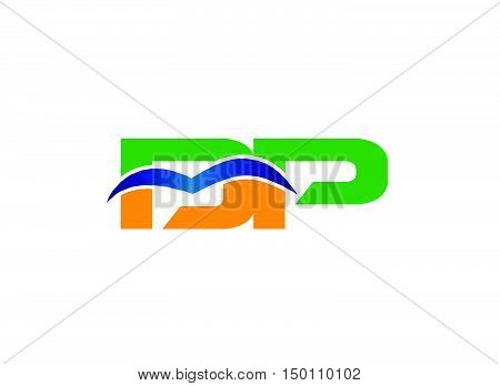 DP company linked letter logo design template