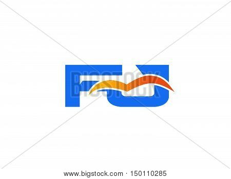 FJ initial company logo design vector template